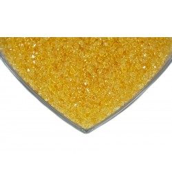 Kristalize Prizma Akrilik Boncuk Koyu Sarı
