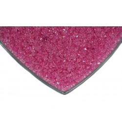 Kristalize Prizma Akrilik Boncuk Pembe 3 mm