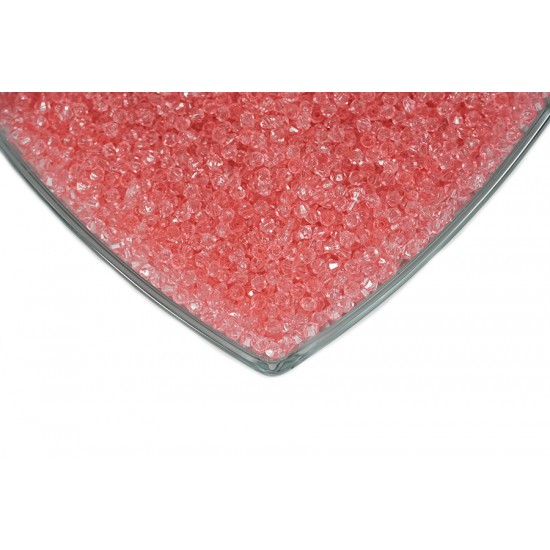 Kristalize Prizma Akrilik Boncuk Şeker Pembe 3 mm