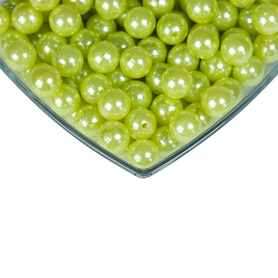 Plastik İnci - 14 mm Açık Yeşil