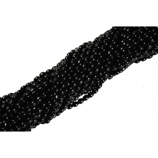 Siyah Cam Boncuk Dizisi 5 mm