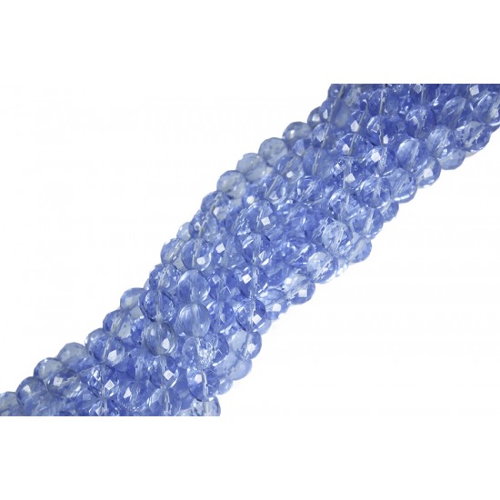 Açık Mavi Şeffaf Çek Kristali Boncuk Dizisi 10 mm