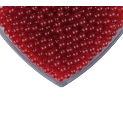 Deliksiz Kabak Boncuğu 8 mm 100 gr Kırmızı