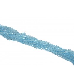 Açık Mavi Köşeli Prizma Kristal Boncuk 4 mm