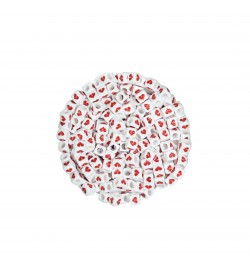 Kalp Figürlü Kırmızı Plastik Zar Boncuk 6 mm 50 gr