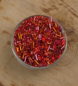 Prestij Candy Karışık Model Cam Boncuk Kırmızı Renk Tonları