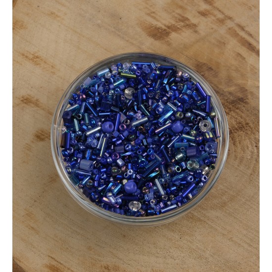 Prestij Candy Karışık Model Cam Boncuk Koyu Mavi Renk Tonları