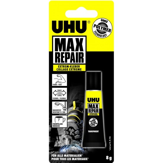 Uhu Max Repair Power Extra Güçlü İç ve Dış Mekan Tüm Onarımlar İçin 8 Gram
