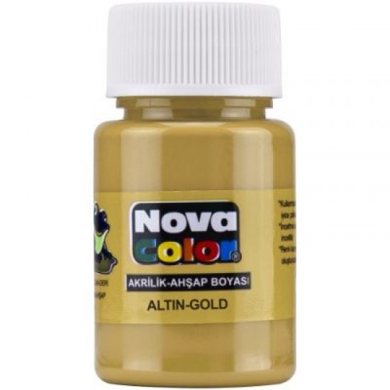 Nova Color Akrilik Boya Şişe 30 Cc Altın