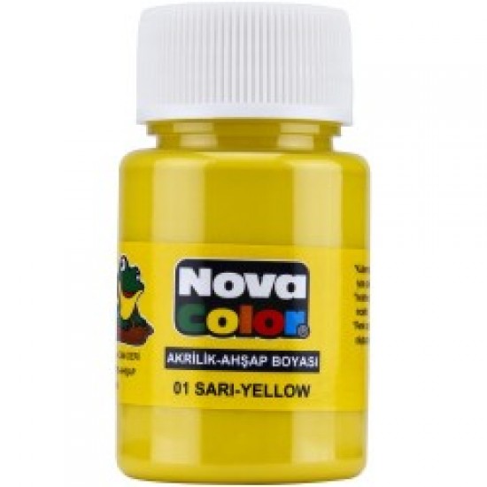Nova Color Akrilik Boya Şişe 30 Cc Sarı