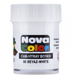 Nova Color Su Bazlı Cam Boyası 25 Ml Beyaz