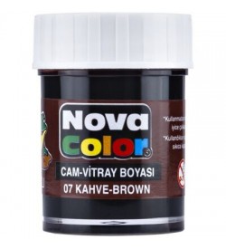 Nova Color Su Bazlı Cam Boyası 25 Ml Kahve