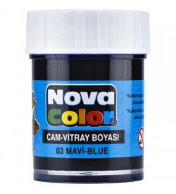 Nova Color Su Bazlı Cam Boyası 25 Ml Mavi