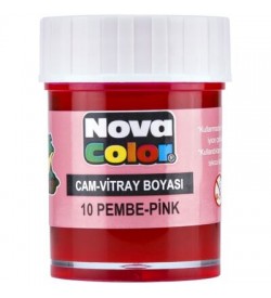 Nova Color Su Bazlı Cam Boyası 25 Ml Pembe