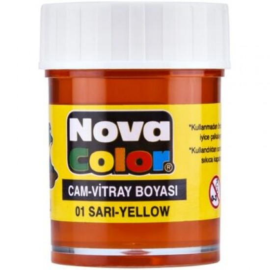 Nova Color Su Bazlı Cam Boyası 25 Ml Sarı