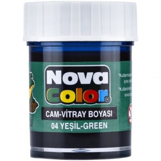 Nova Color Su Bazlı Cam Boyası 25 Ml Yeşil
