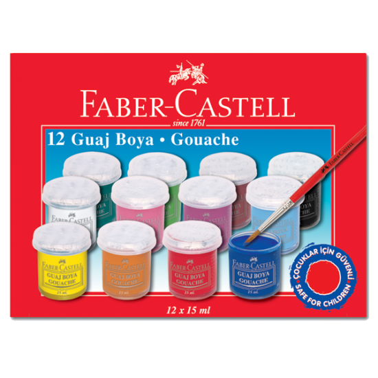 Faber Castell Guaj Boya 12 Renk