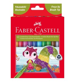 Faber-Castell Comfort Fırça Uçlu Keçeli Kalem, 12li