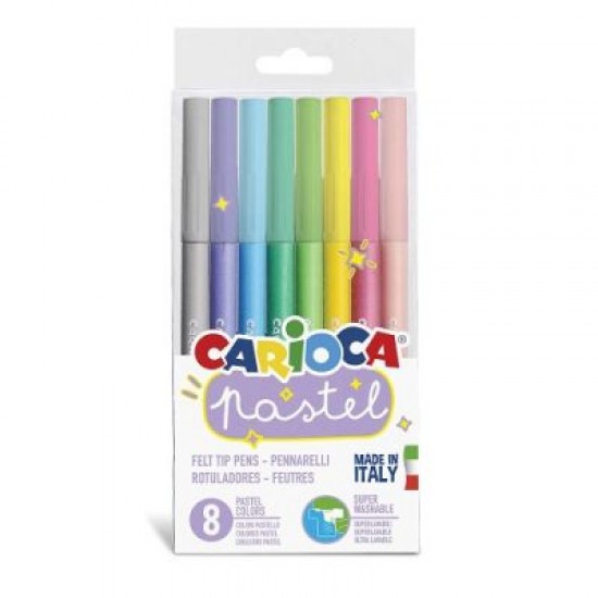 Carioca Pastel Süper Yıkanabilir Keçeli Kalem 8 Renk