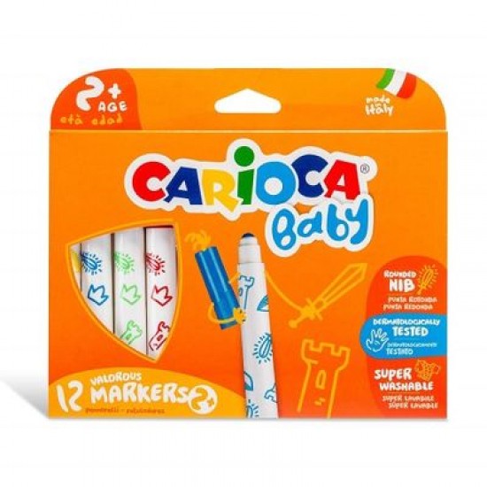 Carioca Çocuk Yıkanabilir Keçeli Boya Kalemi 12 Renk