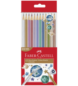 Faber Castell Üçgen Boya Kalemi Metalik 12 Adet