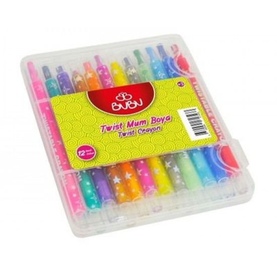 Bu-Bu 12 Renk Twıst Crayon Pvc Kutu