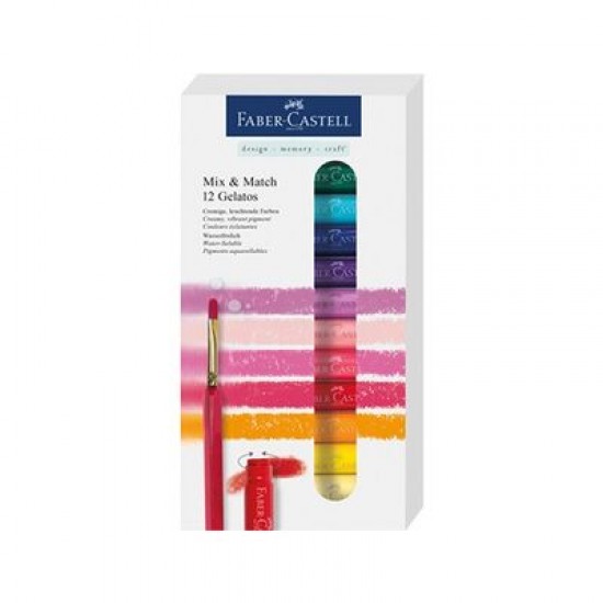 Faber Castell Gelato Mum Boya Karışık Renkler 12 Renk
