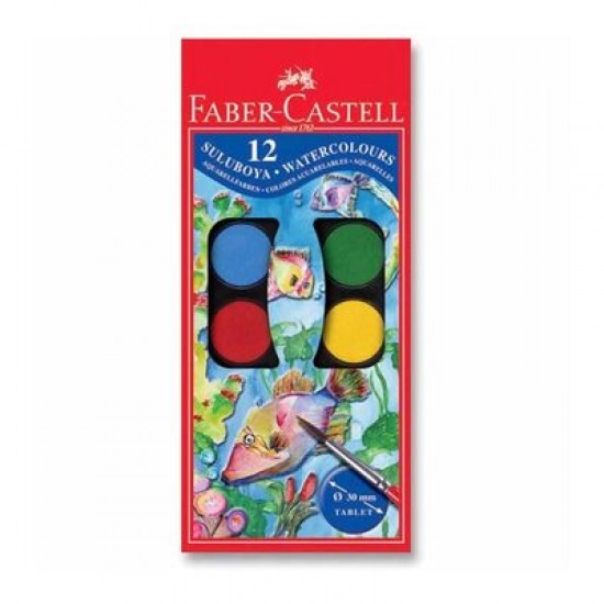 Faber Castell Suluboya 12 Renk Büyük Boy