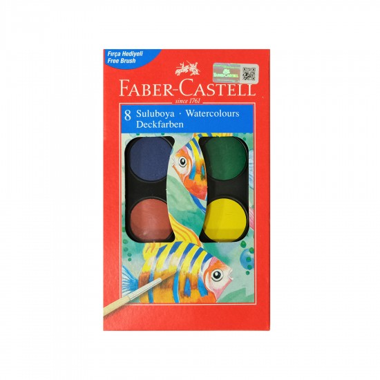 Faber Castell Suluboya 8 Renk Küçük Boy