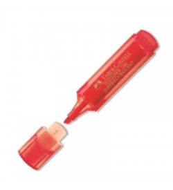 Faber Castell Şeffaf Gövde Fosforlu Kalem Kırmızı