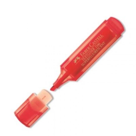Faber Castell Şeffaf Gövde Fosforlu Kalem Kırmızı