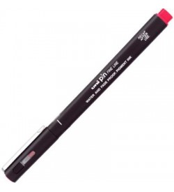 Uni Pin 0.1 Fine Line Akrilik Uçlu Teknik Çizim Kalemi Kırmızı
