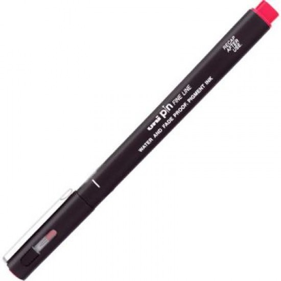 Uni Pin 0.1 Fine Line Akrilik Uçlu Teknik Çizim Kalemi Kırmızı