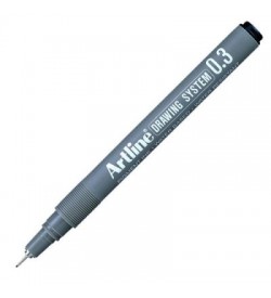 Artline Drawing System 0.3 Çizim Kalemi Uç 0.3mm Siyah