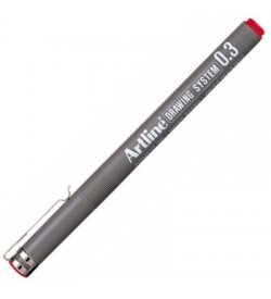 Artline Drawing System 0.3 Çizim Kalemi Uç 0.3mm Kırmızı