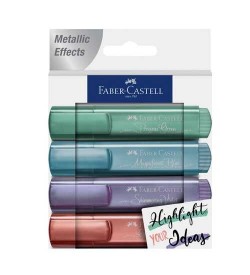 Faber Castell Fosforlu Kalem 46 Metalik Renkler 4lü
