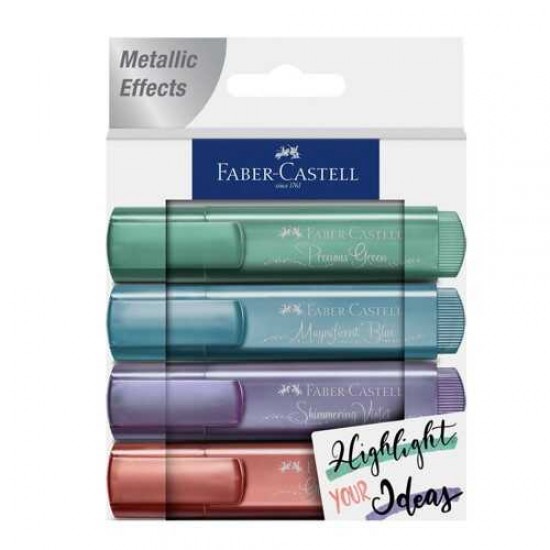 Faber Castell Fosforlu Kalem 46 Metalik Renkler 4lü