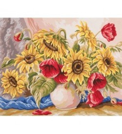 Goblen Seti | 40X50 | Sarı Çiçekler 
