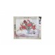 Goblen Seti | 40X50 | Kırmızı-Beyaz Çiçekler 