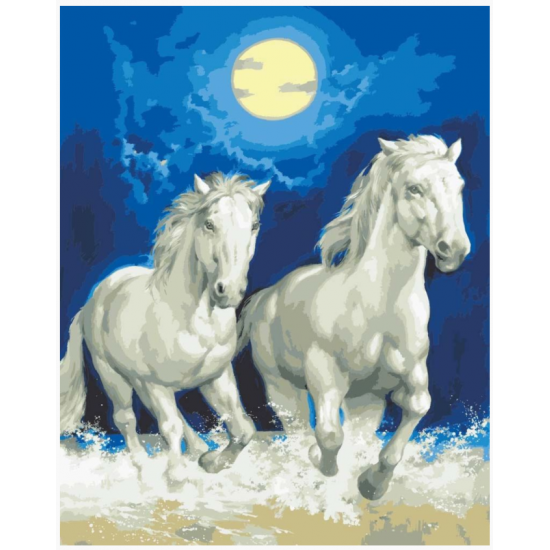 Goblen Seti | 40X50 | Beyaz Atlar