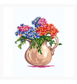 Goblen Seti | 22X30 | Sürahi İçindeki Çiçekler