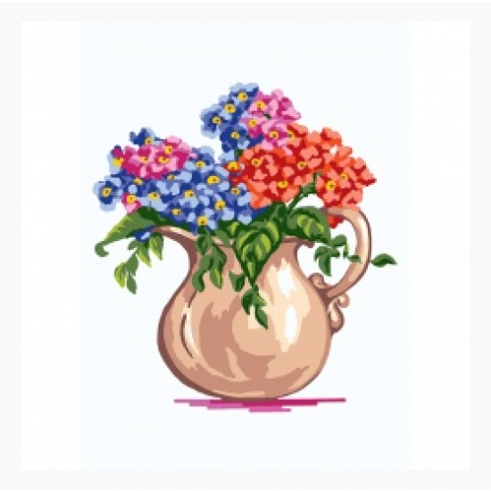 Goblen Seti | 22X30 | Sürahi İçindeki Çiçekler