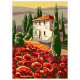 Goblen Seti | 22X30 | Kırmızı Çiçekli Yol 