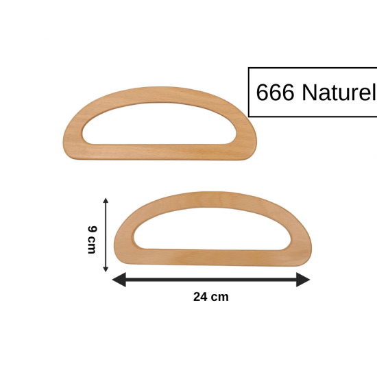 Şirin Kasnak Doğal Ahşap D Model 666 Çanta Sapı Natural