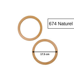 Şirin Kasnak Doğal Ahşap Yuvarlak Model 674 Çanta Sapı Natural