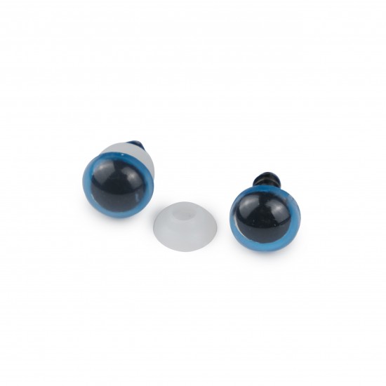 Amigurumi Vidalı Göz 12 mm 100 Adet Mavi