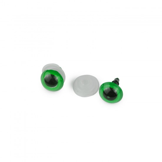 Amigurumi Vidalı Göz 10 mm 100 Adet Yeşil