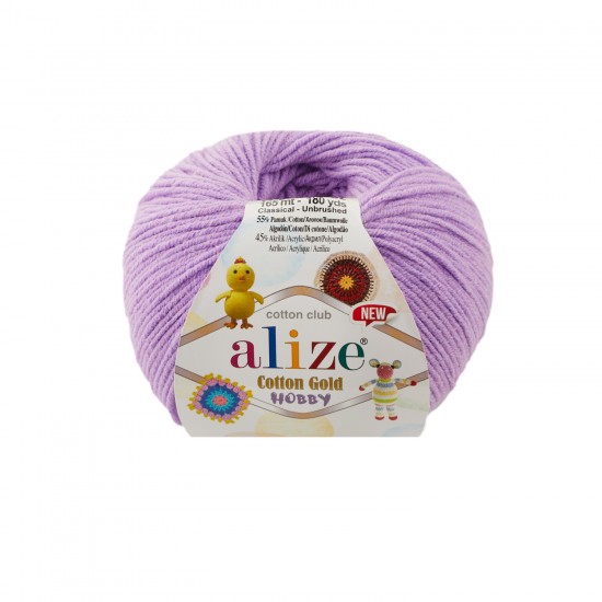 Alize Cotton Gold Hobby New Lila-43