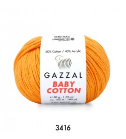 Gazzal Baby Cotton Açık Turuncu Bebek Yünü-3416