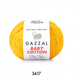 Gazzal Baby Cotton Hardal Sarısı Yünü-3417